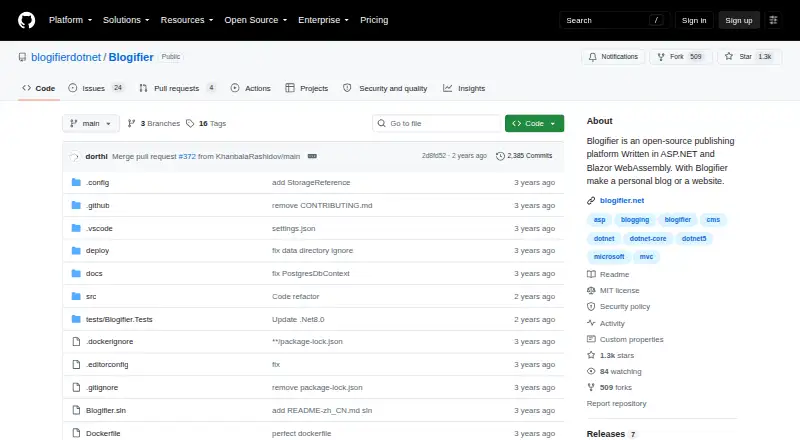Blogifier screenshot