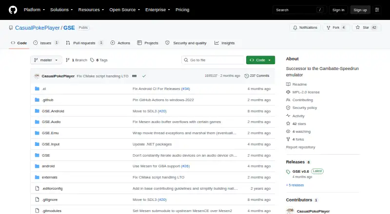 GSE screenshot