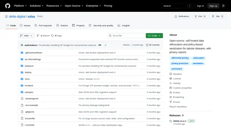 SDSA screenshot