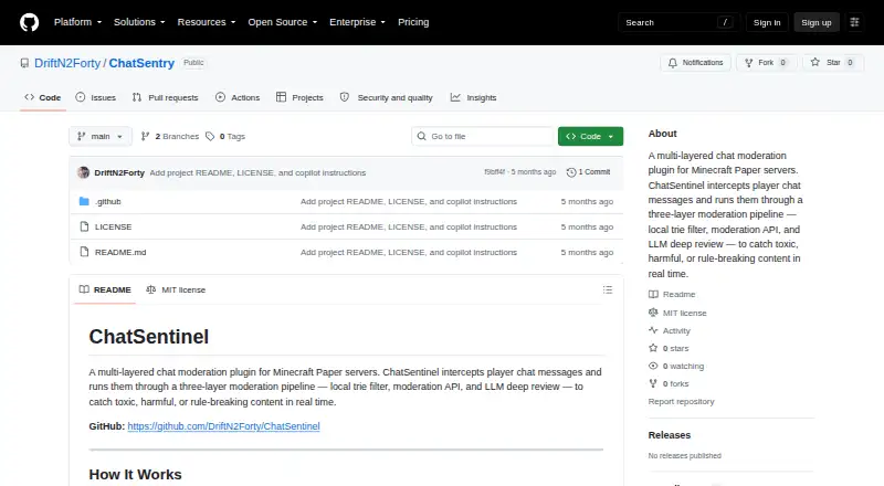 ChatSentinel screenshot
