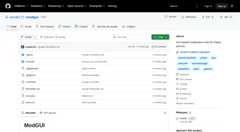 ModGUI screenshot