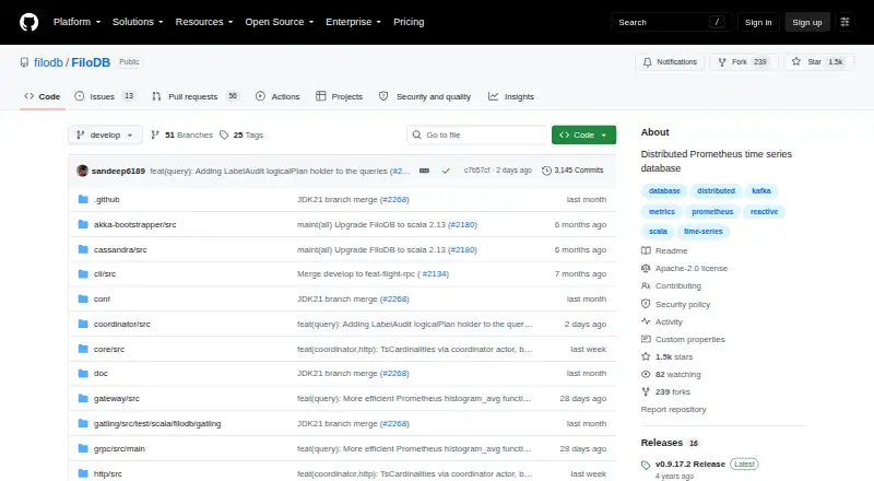 FiloDB screenshot