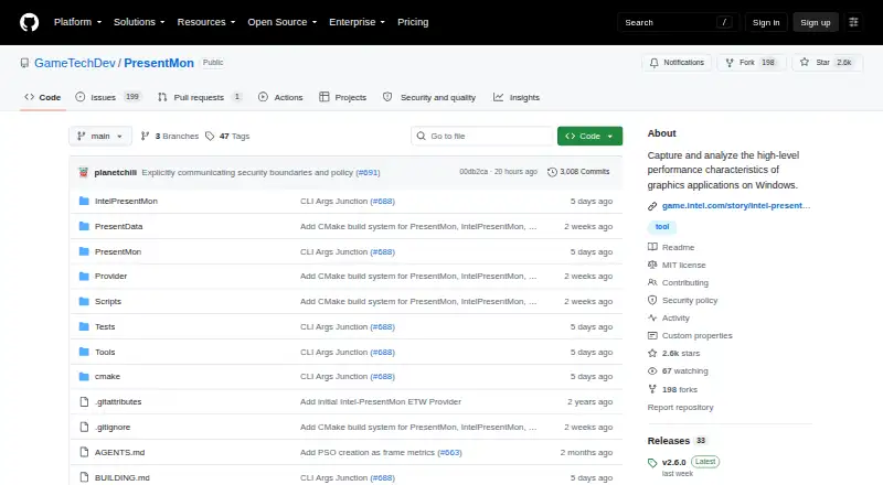 PresentMon screenshot