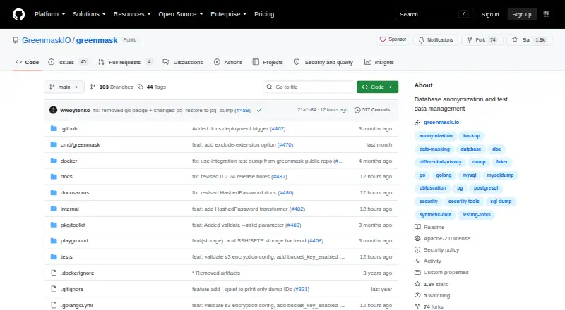 Greenmask screenshot