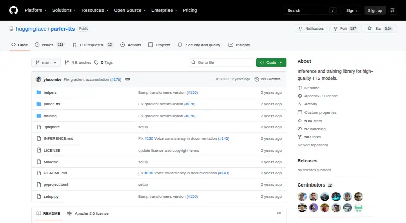 Parler-TTS screenshot