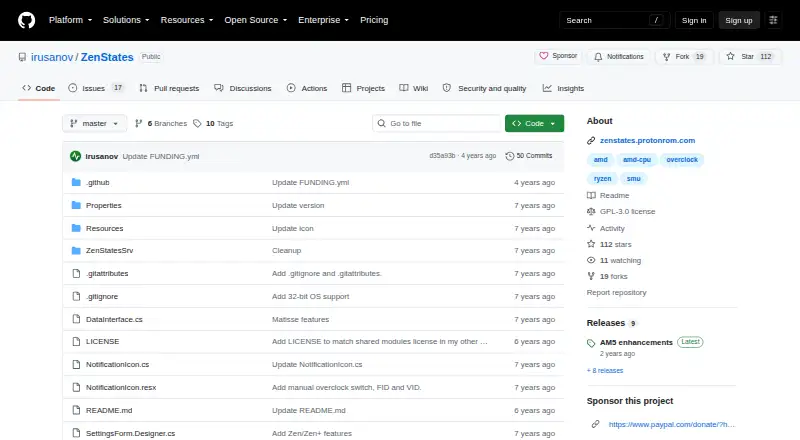 ZenStates screenshot