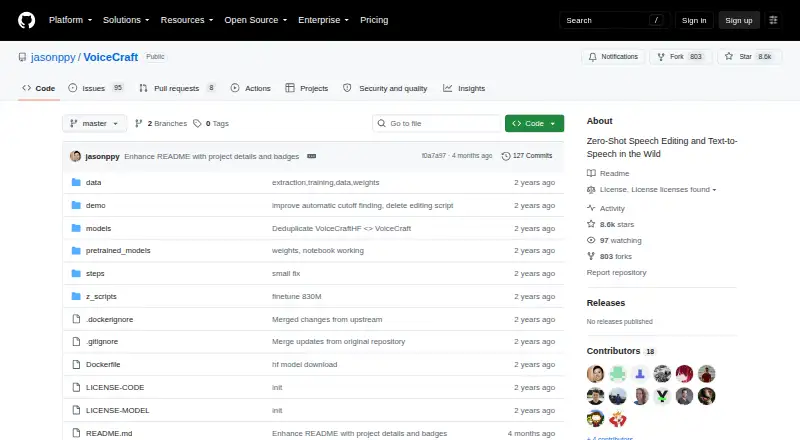 VoiceCraft screenshot