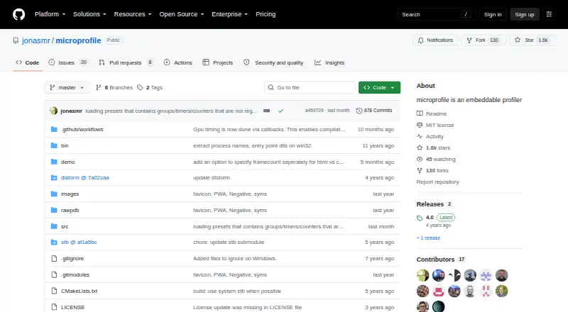 MicroProfile screenshot