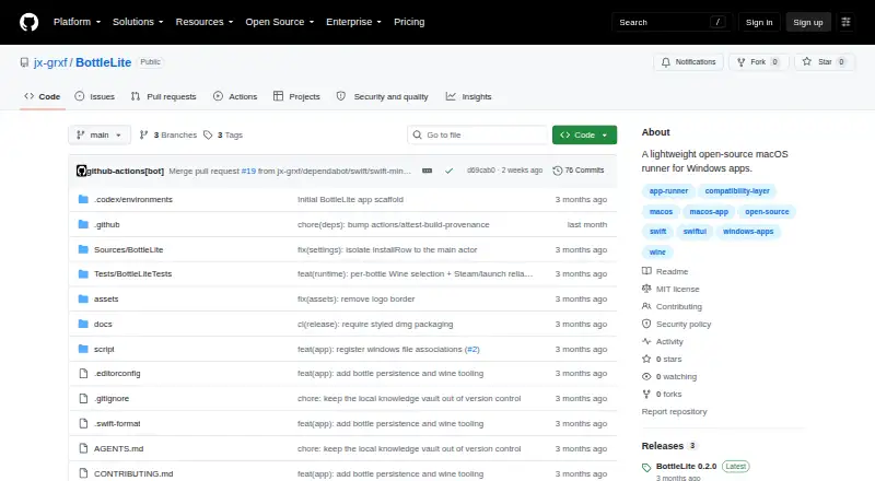 BottleLite screenshot