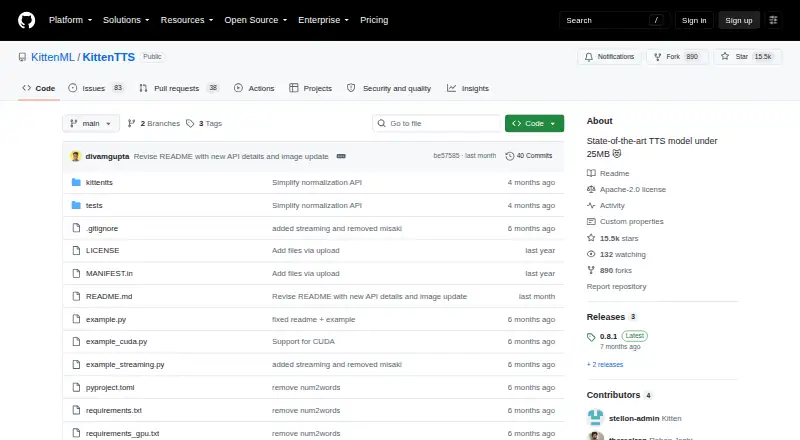 KittenTTS screenshot