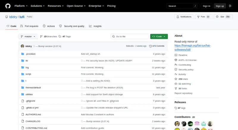 Lufi screenshot