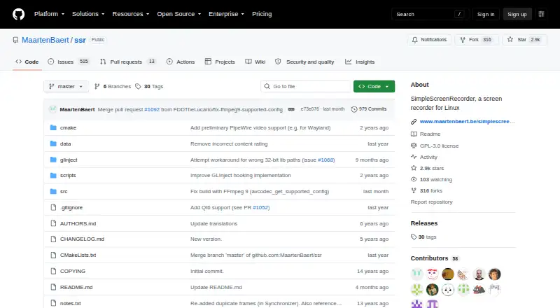 SimpleScreenRecorder screenshot