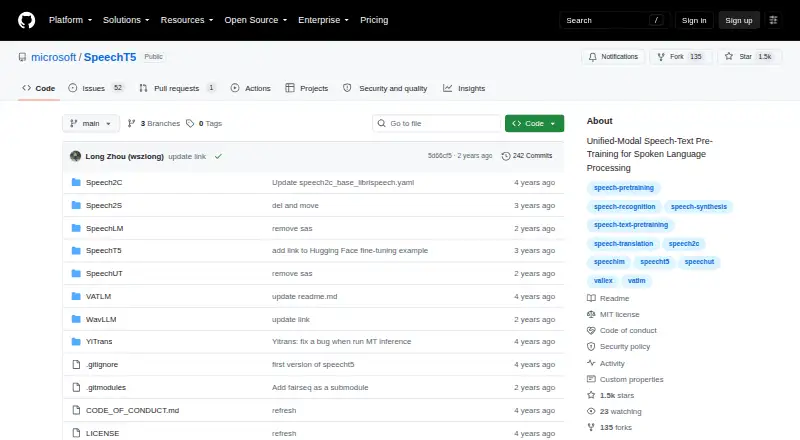 Microsoft SpeechT5 screenshot