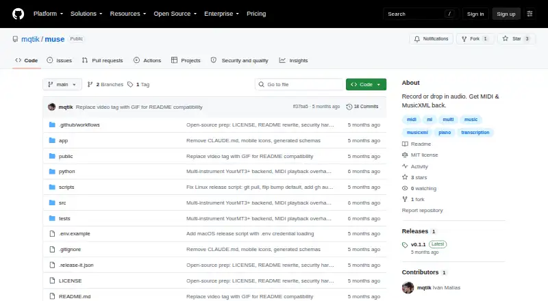 Muse screenshot