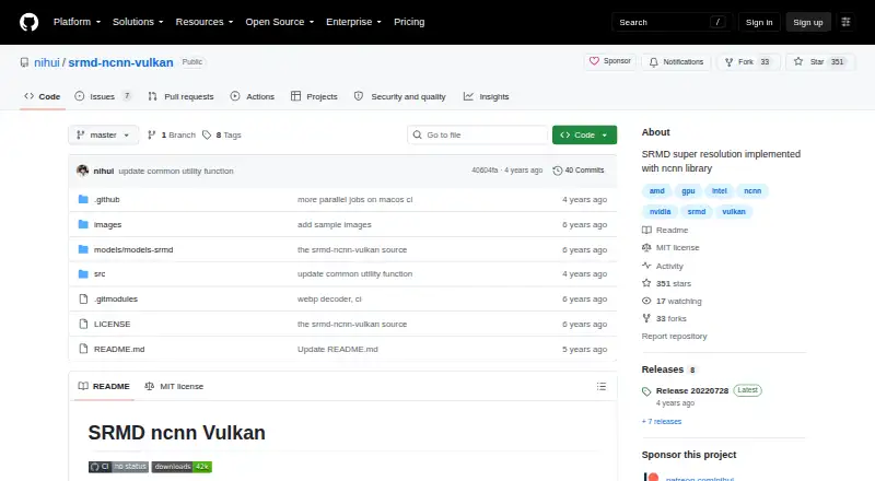 SRMD-ncnn-vulkan screenshot