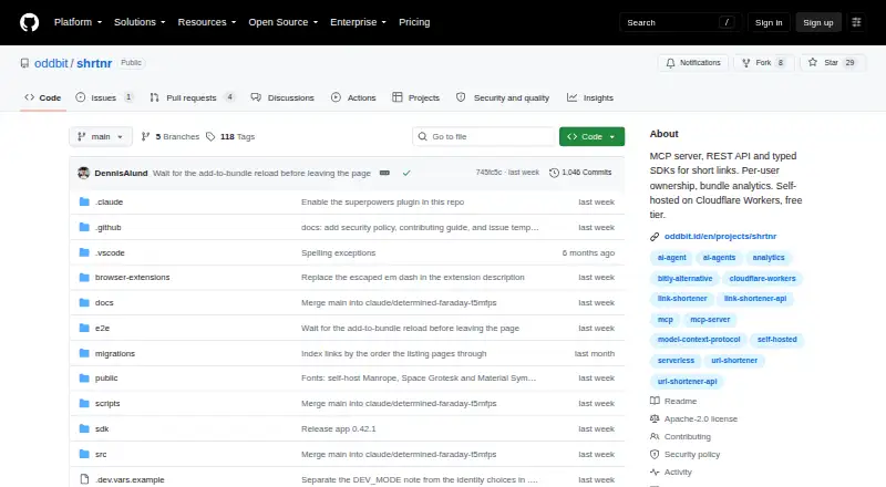 shrtnr screenshot