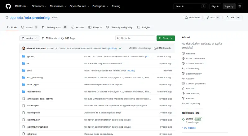 Open edX edx-proctoring screenshot