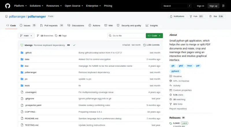 PDF Arranger screenshot