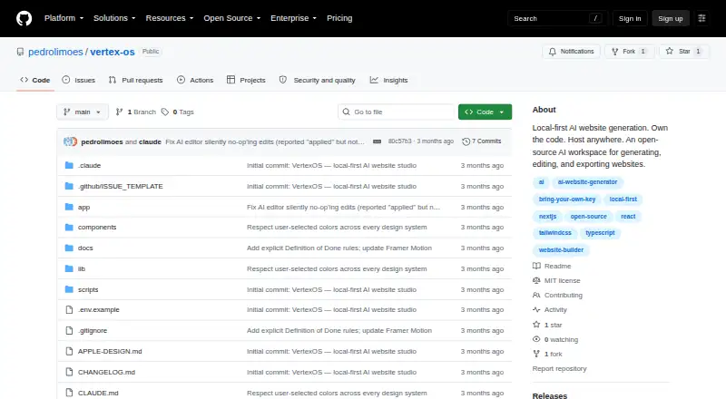 VertexOS screenshot