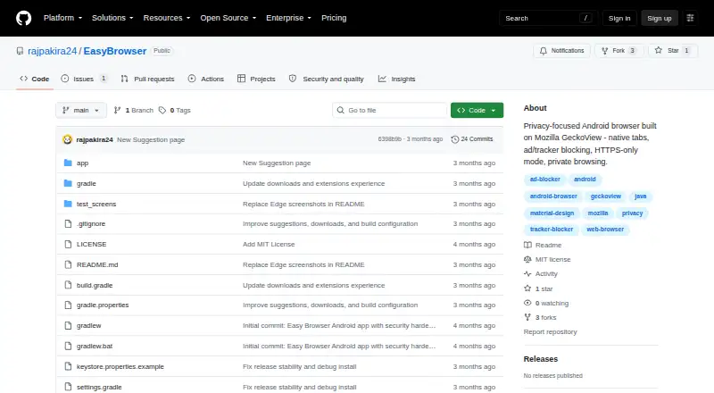Easy Browser screenshot