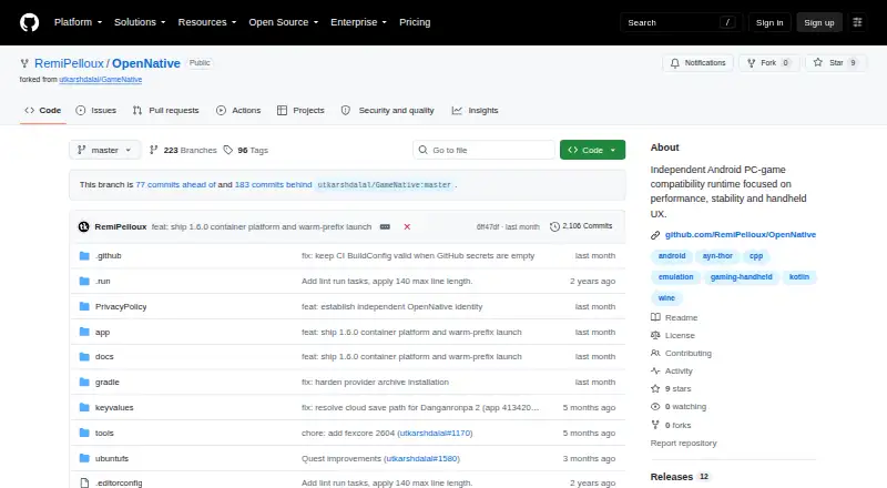OpenNative screenshot