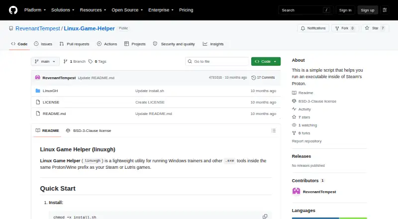 Linux Game Helper screenshot