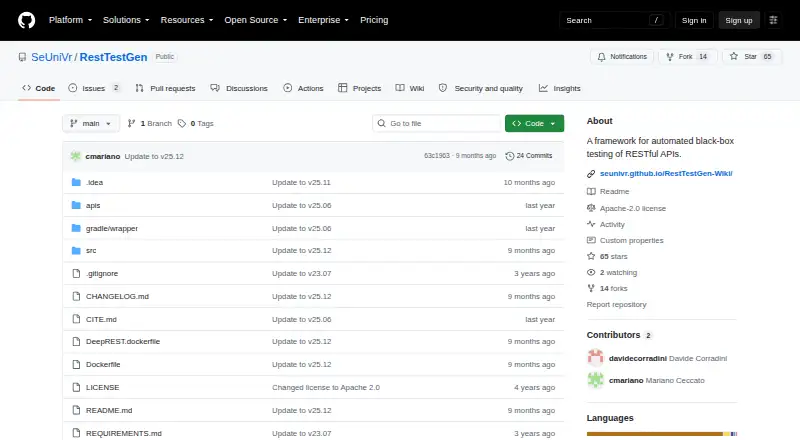 RestTestGen screenshot