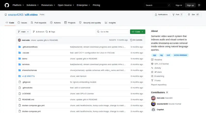 Sift Video screenshot