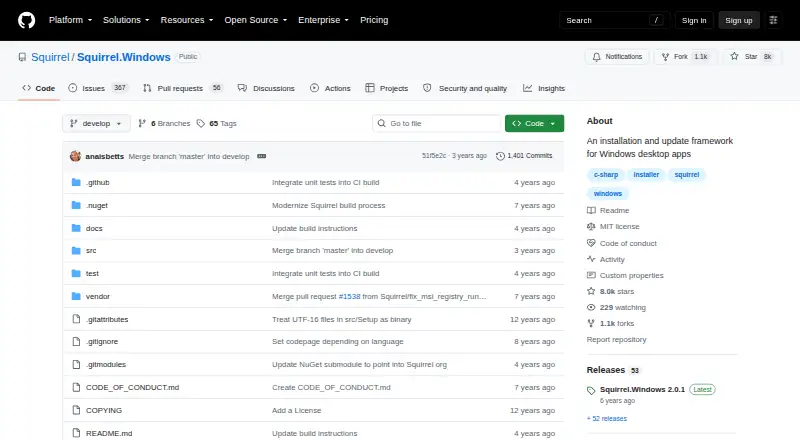 Squirrel.Windows screenshot