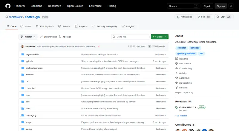Coffee GB screenshot