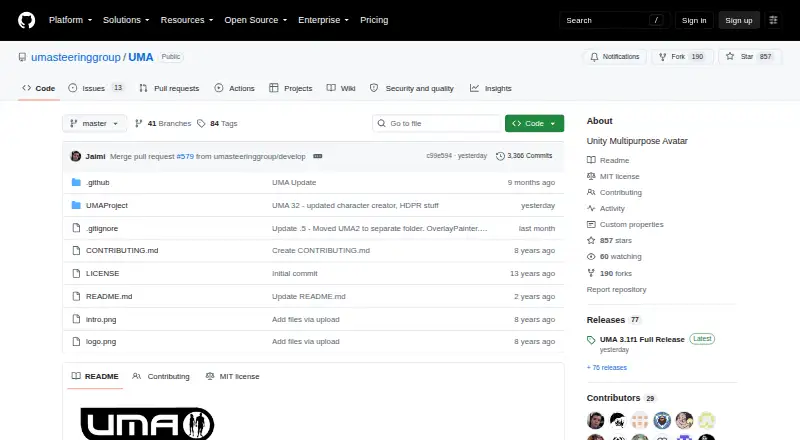 UMA 3 screenshot