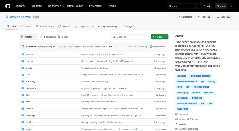 UnitDB screenshot