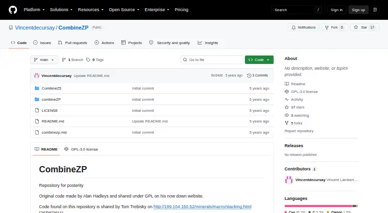 CombineZP screenshot