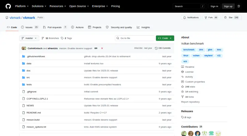 vkmark screenshot