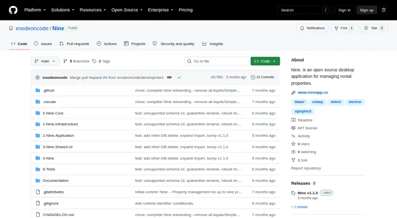 Nine screenshot