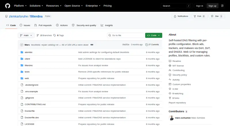 FilterDNS screenshot
