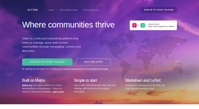 Gitter screenshot