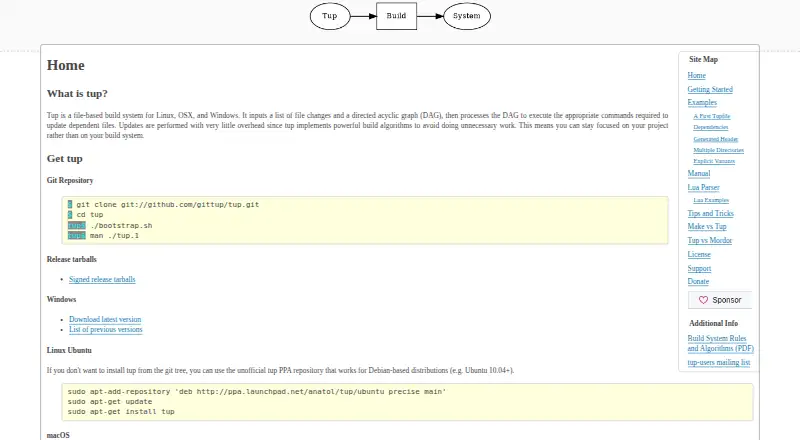 Tup screenshot