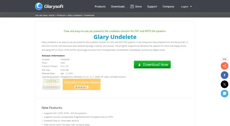 Glary Undelete screenshot