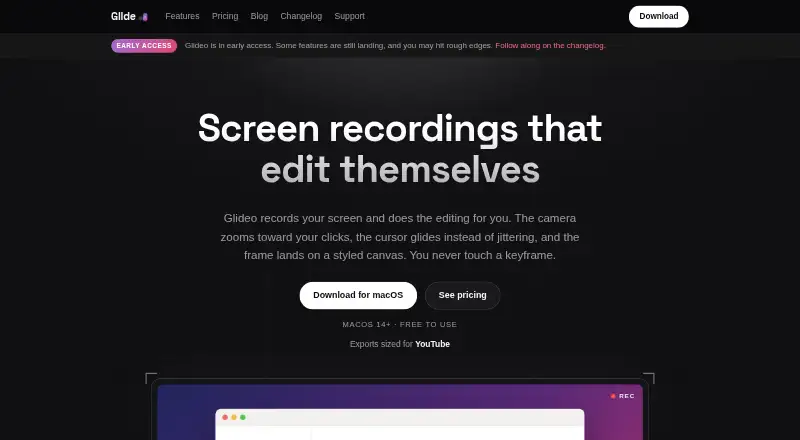 Glideo screenshot