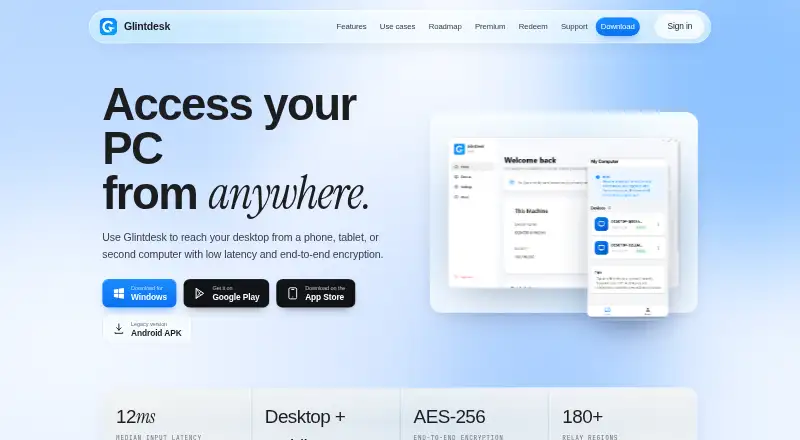 Glintdesk screenshot