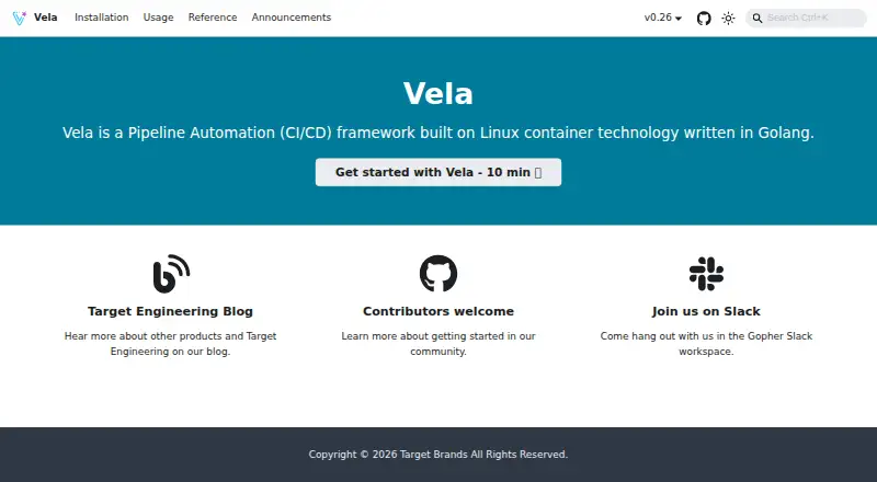 Vela screenshot
