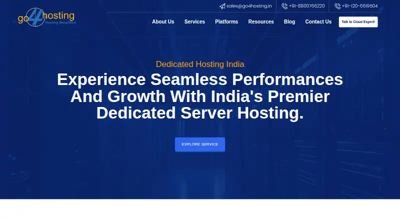 Go4hosting screenshot