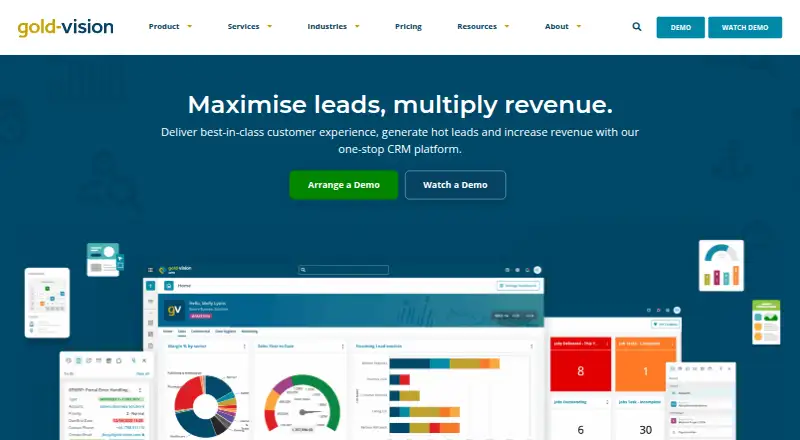Gold-Vision CRM screenshot