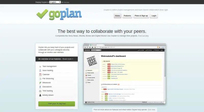 Goplan screenshot