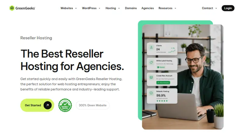 GreenGeeks Reseller Hosting screenshot