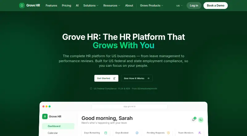 Grove HR screenshot