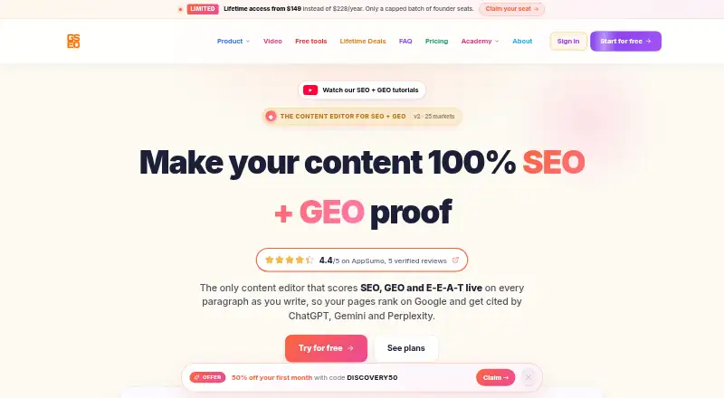 GSEOeditor screenshot
