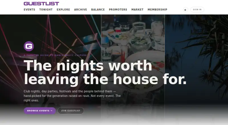 Guestlist screenshot