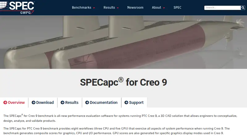 SPECapc for Creo 9 screenshot